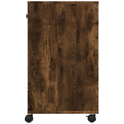 Druckerständer mit Rollen Räuchereiche 60x40x68,5 cm