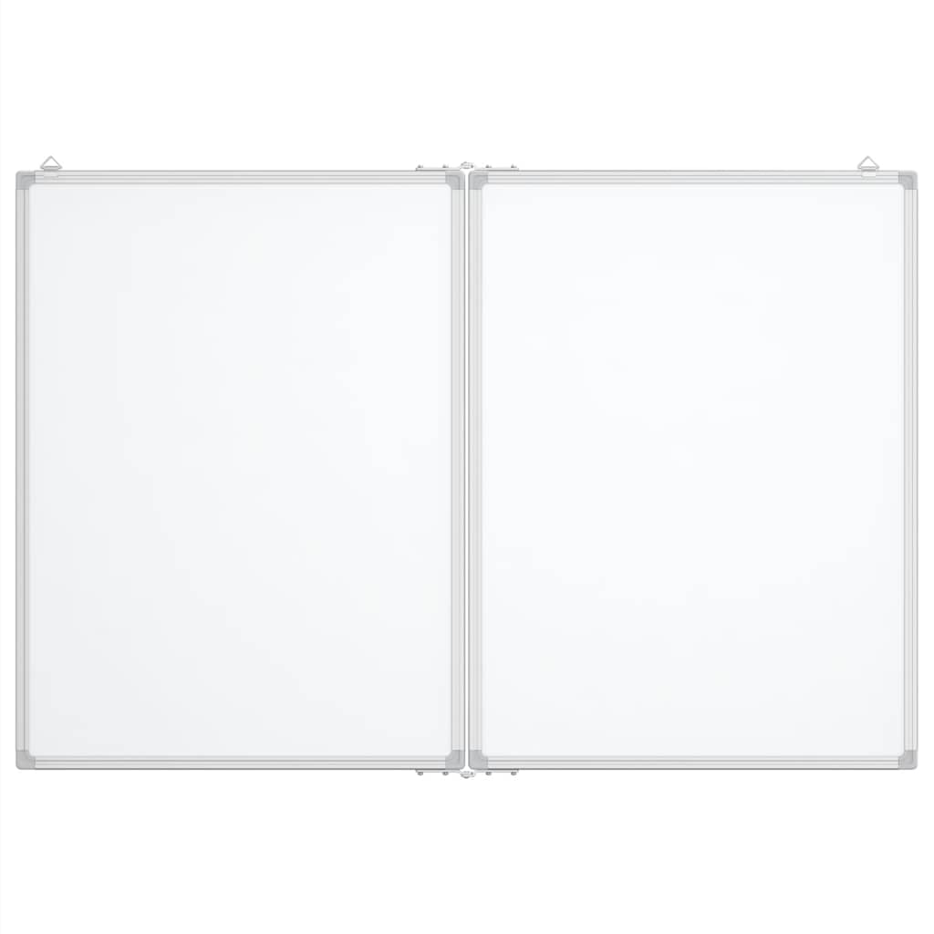 Magnetisches Whiteboard Klappbar 120x100x1,7 cm Aluminium