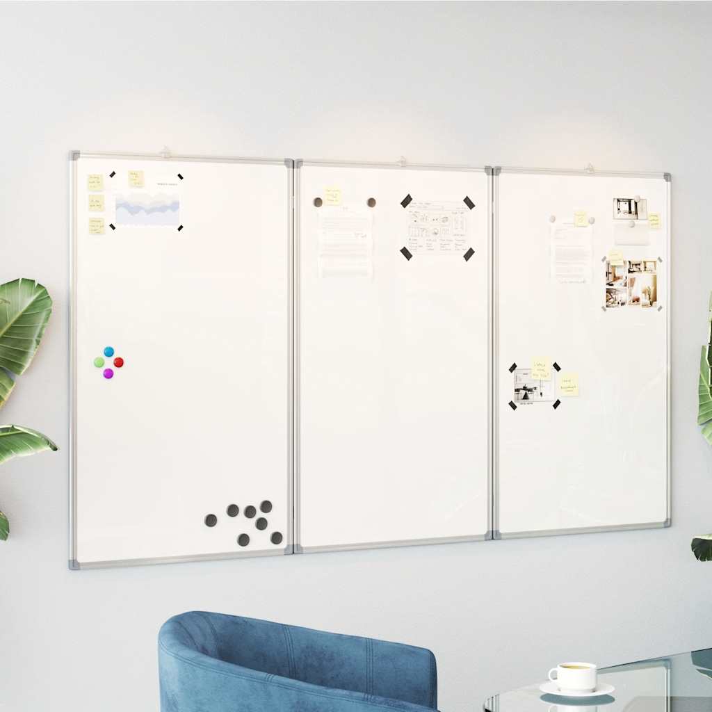 Magnetisches Whiteboard Klappbar 180x80x1,7 cm Aluminium