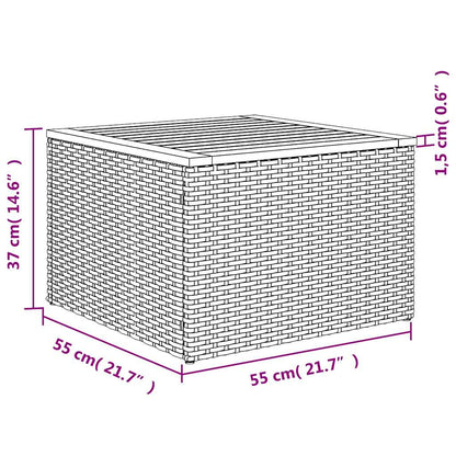8-teiliges Gartensofa-Set mit Kissen, grau, Polyrattan