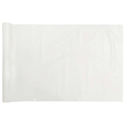Balkon-Sichtschutz Weiß 600x120 cm PVC
