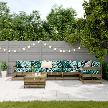 7-tlg. Garten-Sofagarnitur Kiefernholz Imprägniert