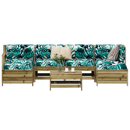 7-tlg. Garten-Sofagarnitur Kiefernholz Imprägniert