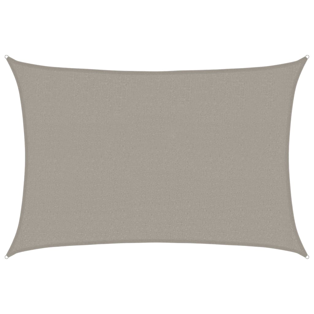 Sonnensegel 160 g/m² Rechteckig Hellgrau 2,5x4 m HDPE