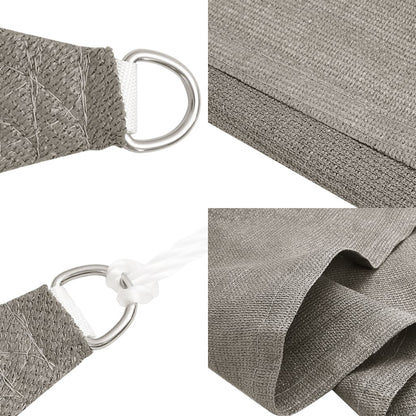 Sonnensegel 160 g/m² Dreieckig Hellgrau 5x5x5 m HDPE