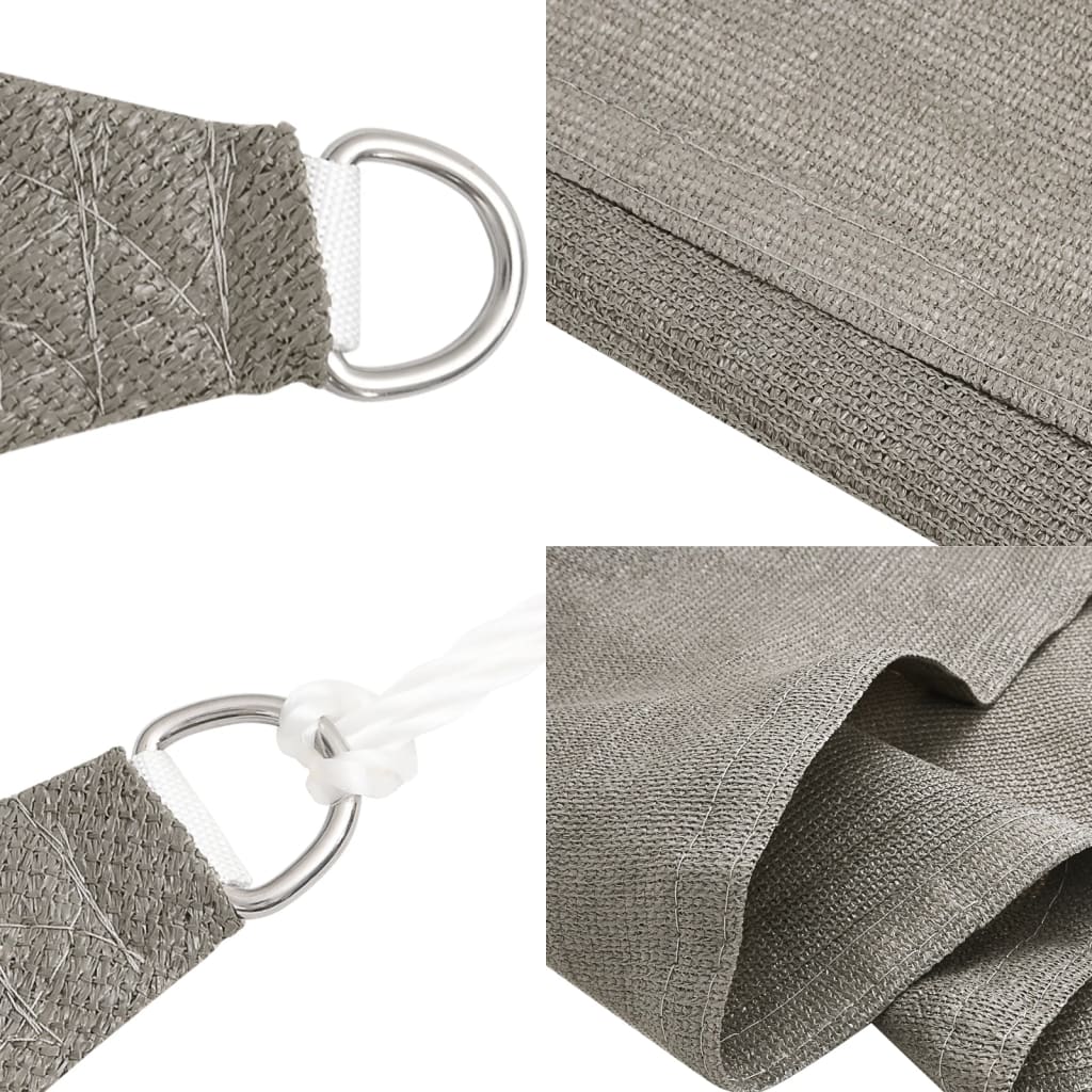 Sonnensegel 160 g/m² Dreieckig Hellgrau 5x6x6 m HDPE