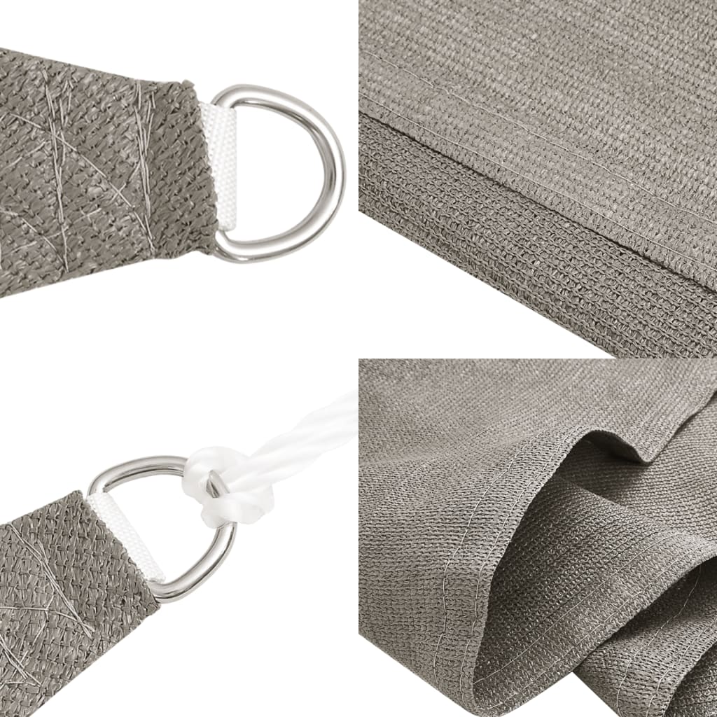 Sonnensegel 160 g/m² Dreieckig Hellgrau 5x7x7 m HDPE