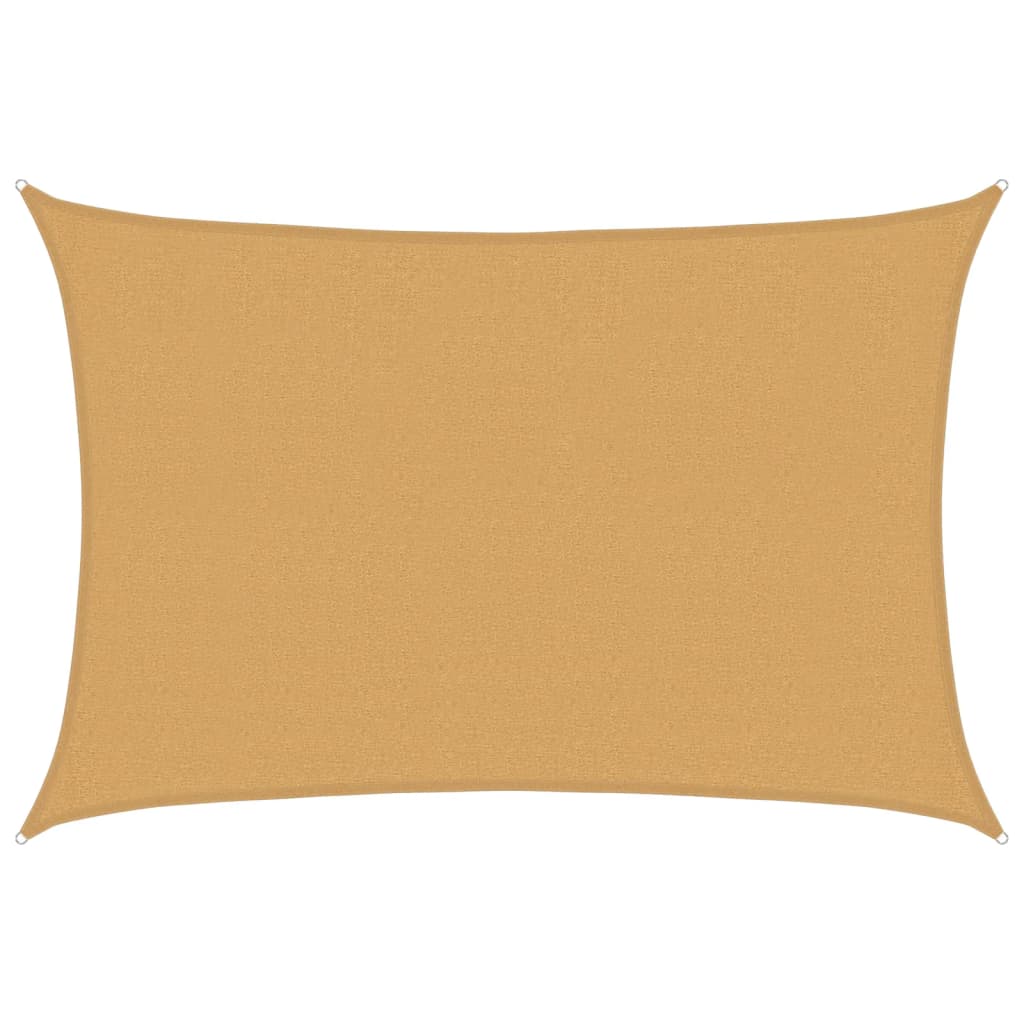 Sonnensegel 160 g/m² Rechteckig Sandfarben 2,5x4 m HDPE
