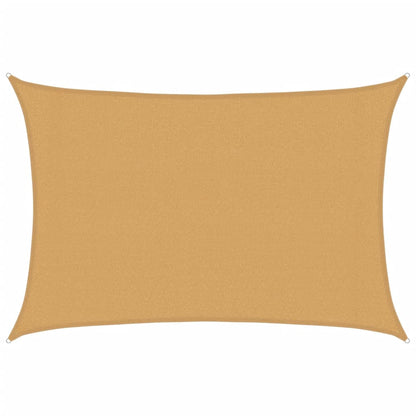 Sonnensegel 160 g/m² Rechteckig Sandfarben 3x4 m HDPE