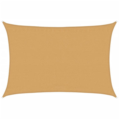 Sonnensegel 160 g/m² Rechteckig Sandfarbe 3,5x4,5 m HDPE