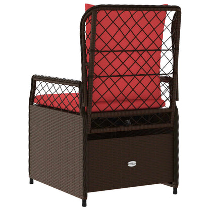 Liegende Gartenstühle 2 Stk. Braun Poly Rattan