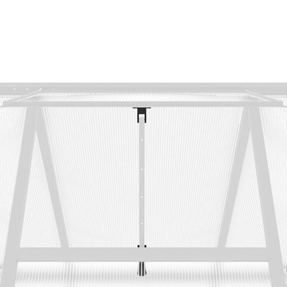 Gewächshaus mit Fundamentrahmen Silbern 169x169x195 cm Alu