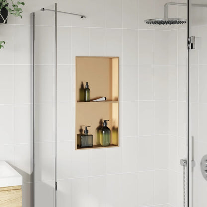 Duschnische Golden Gebürstet 32x62x9 cm Edelstahl