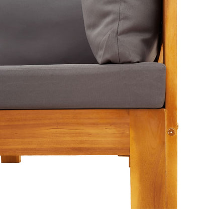 10-tlg. Garten-Sofagarnitur mit Kissen Massivholz Akazie