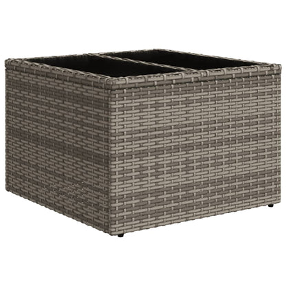 7-teiliges Gartensofa-Set mit Kissen, grau, Polyrattan
