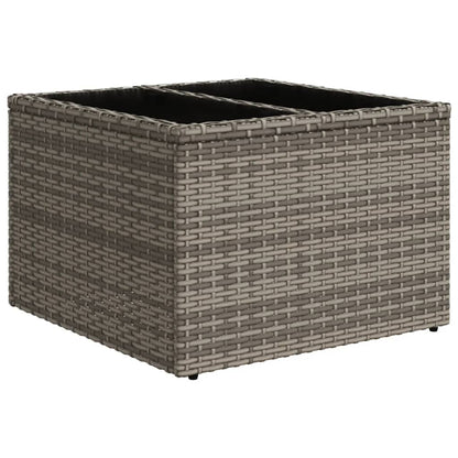 7-teiliges Gartensofa-Set mit Kissen, grau, Polyrattan