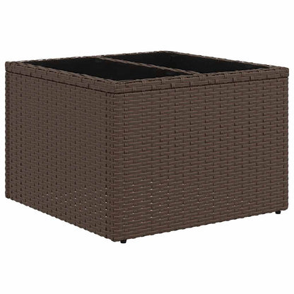11-teiliges Gartensofa-Set mit Kissen, braun, Polyrattan