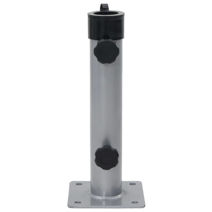 Sonnenschirmständer für Ø38/48 mm Mast Silbern Stahl