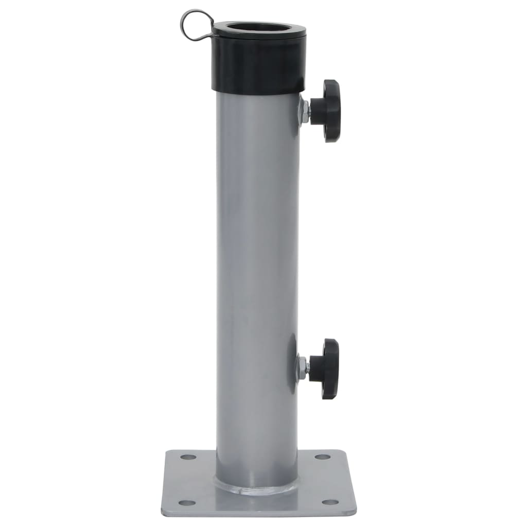 Sonnenschirmständer für Ø38/48 mm Mast Silbern Stahl