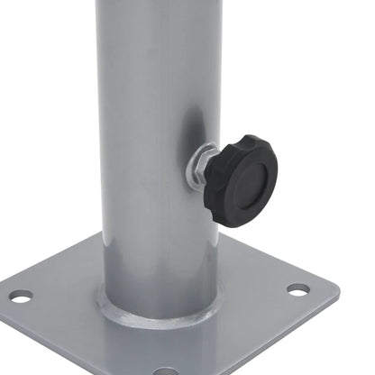Sonnenschirmständer für Ø38/48 mm Mast Silbern Stahl