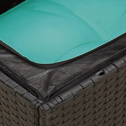 13-tlg. Garten-Sofagarnitur mit Kissen Schwarz Poly Rattan