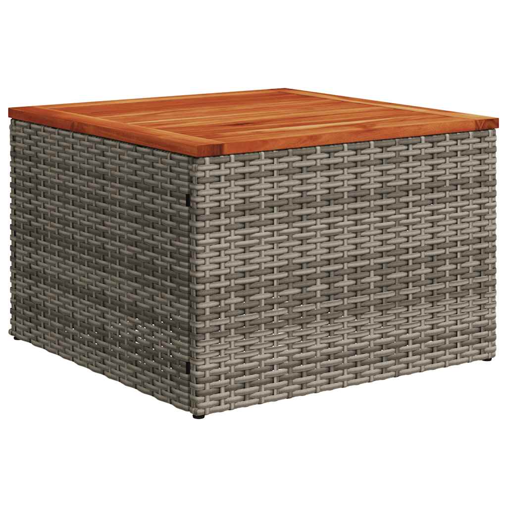 11-teiliges Gartensofa-Set mit Kissen, grau, Polyrattan