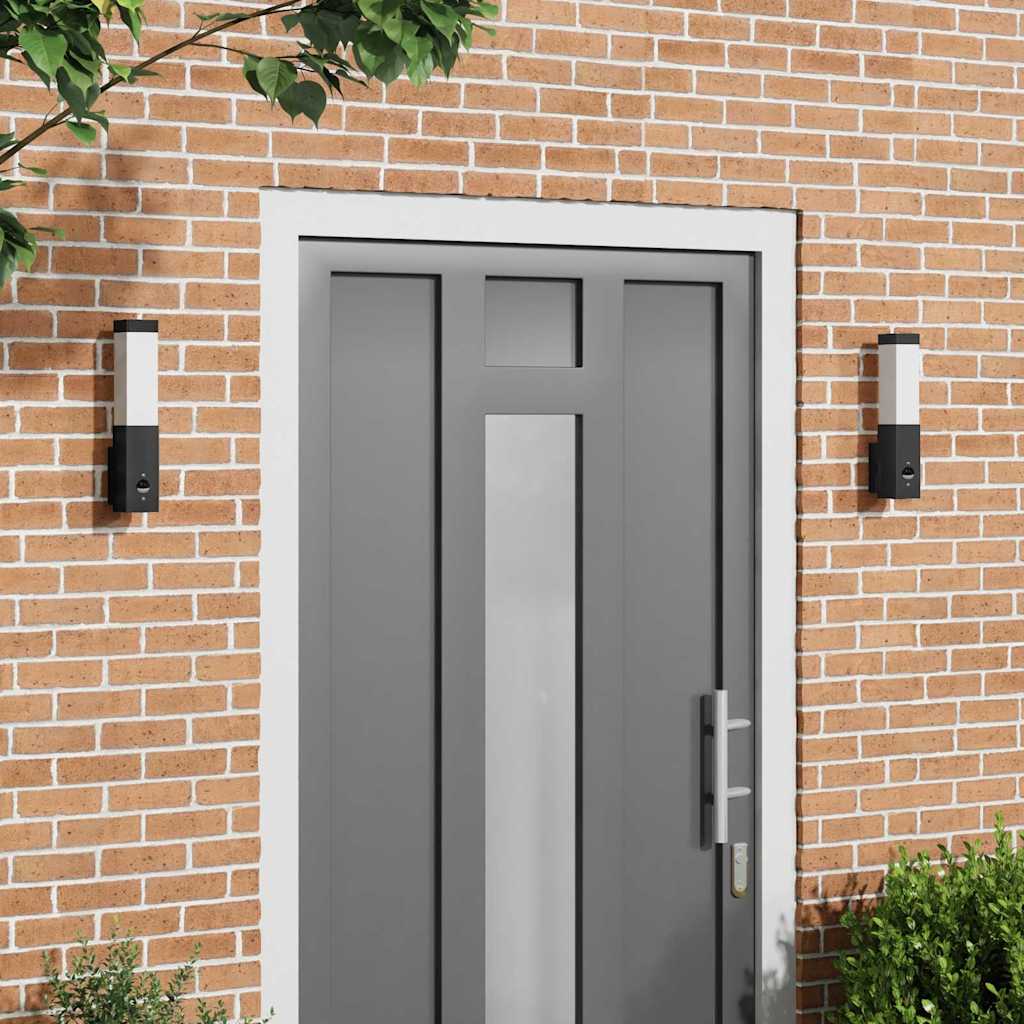 Außenwandleuchte 2 pcs Schwarz 10,5 x 6 x 33 cm