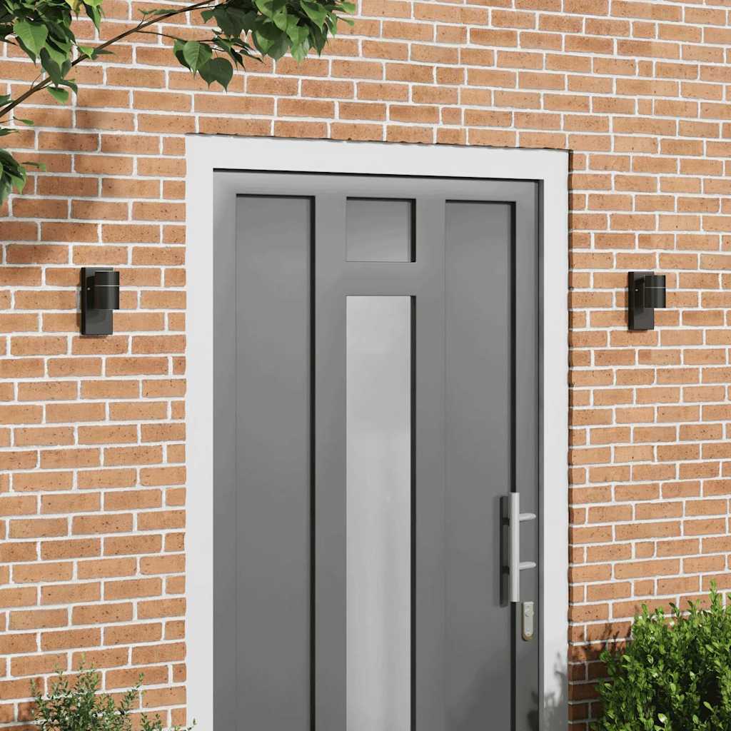 Außenwandleuchte 2 pcs Schwarz 6,5 x 10,5 x 16 cm