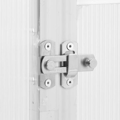 Gewächshaus mit Fundamentrahmen Silber 224x169x202cm Aluminimum