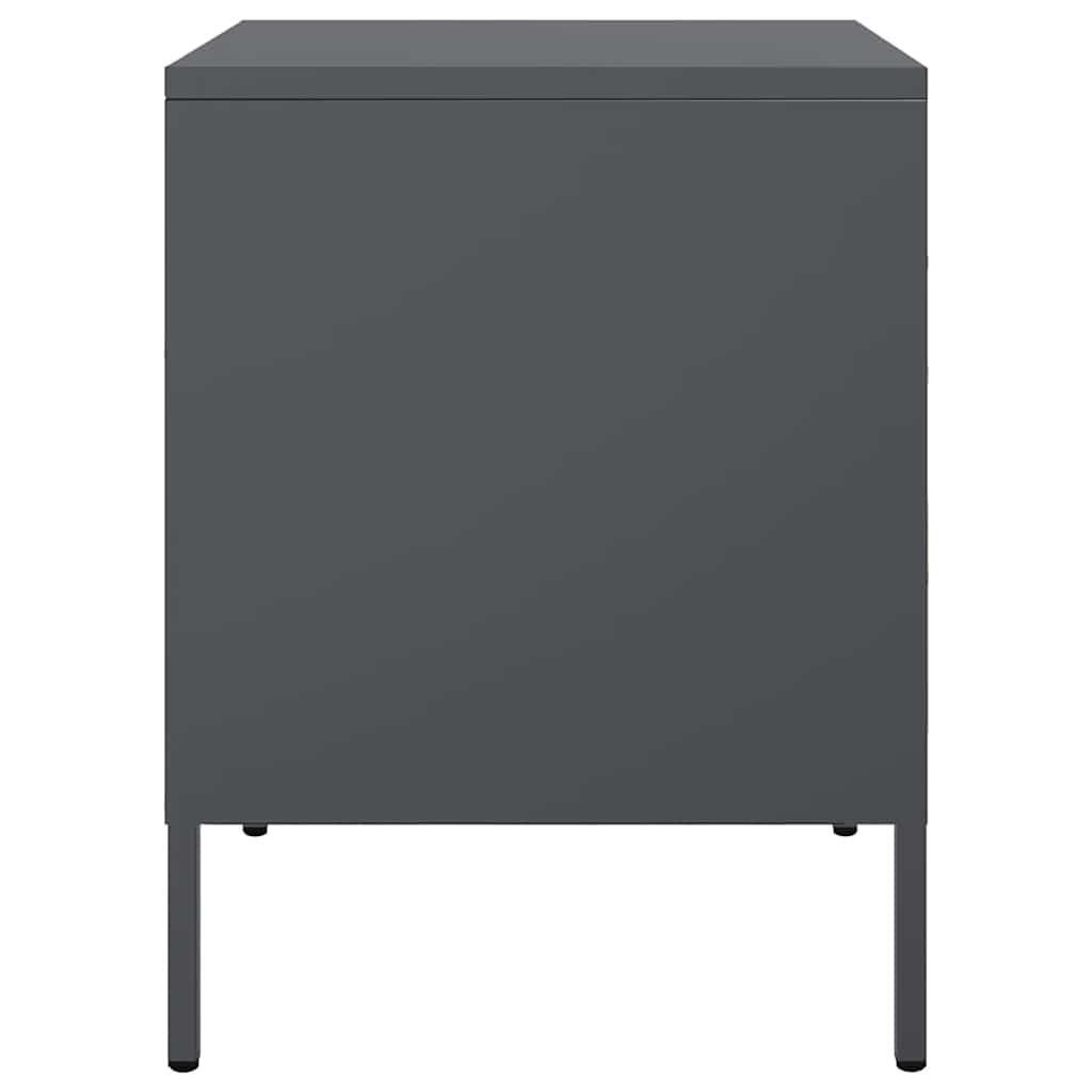 Nachttische 2 Stk. Anthrazit 36x39x50,5 cm Stahl