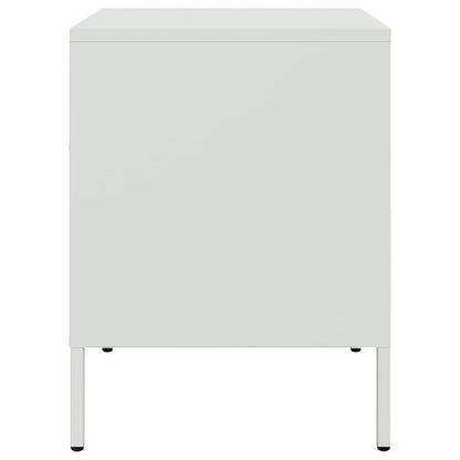 Nachttische 2 Stk. Weiß 36x39x50,5 cm Stahl