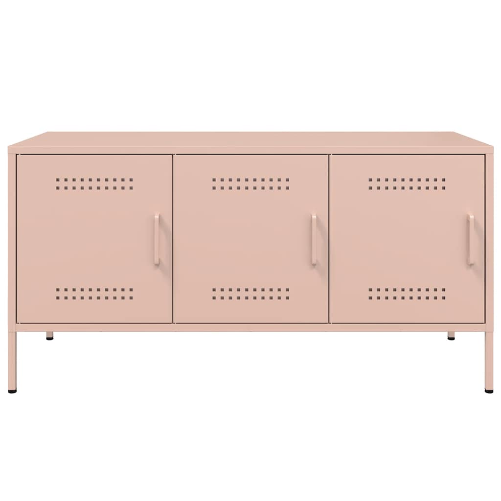 TV-Schrank Rosa 100,5x39x50,5 cm Stahl