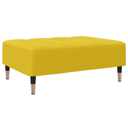 Schlafsofa 2-Sitzer mit Fußhocker Gelb Samt