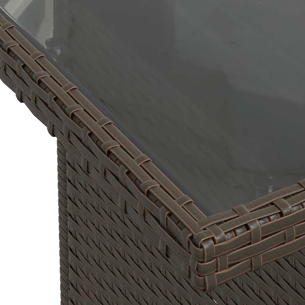 8-teiliges Gartensofa-Set mit Kissen, braun, Polyrattan