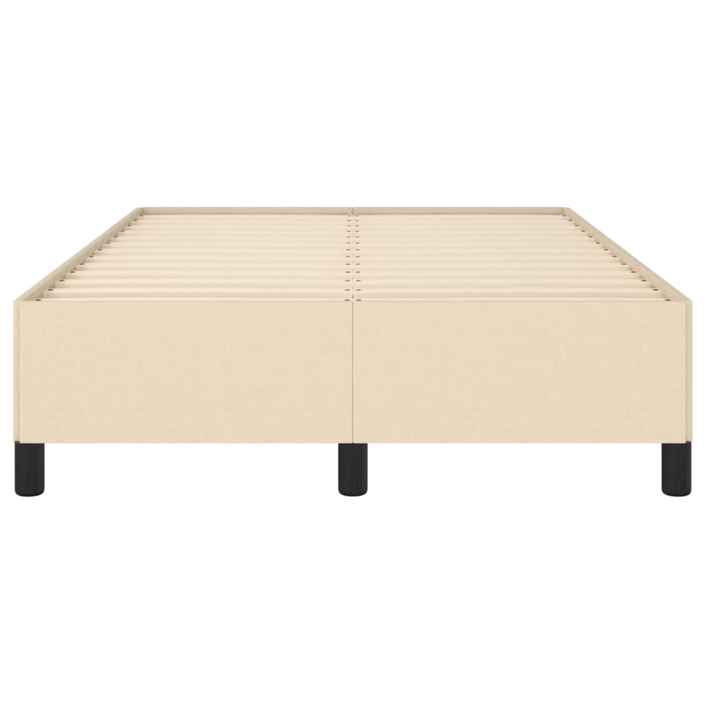 Bettgestell ohne Matratze Creme 120x190 cm Stoff