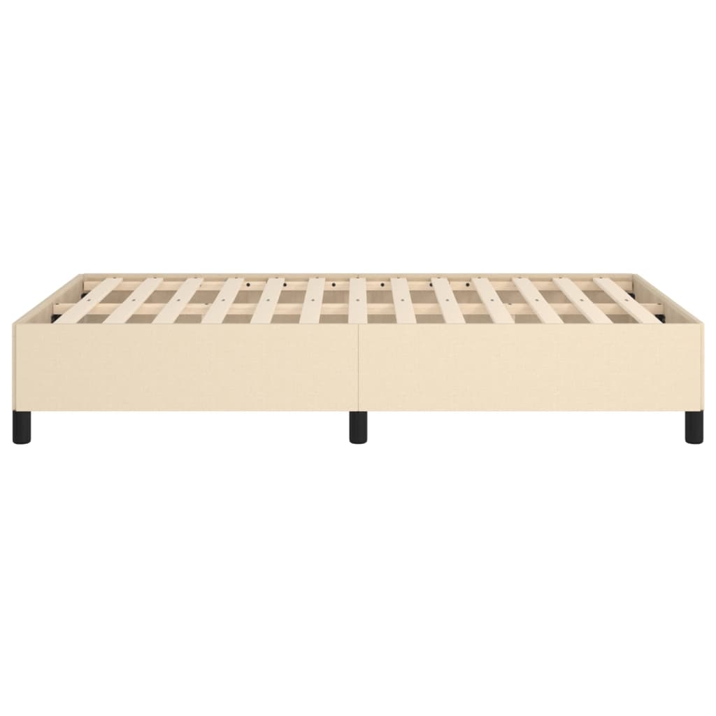 Bettgestell ohne Matratze Creme 120x190 cm Stoff