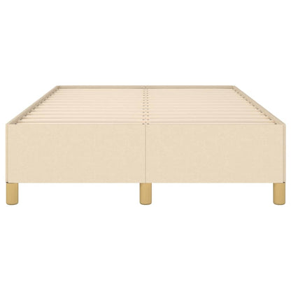 Bettgestell ohne Matratze Creme 120x190 cm Stoff