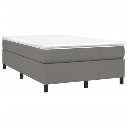 Boxspringbett mit Matratze Dunkelgrau 120x190 cm Stoff