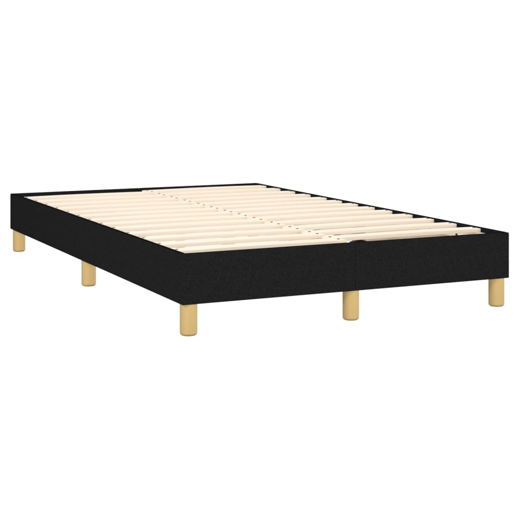 Boxspringbett mit Matratze & LED Schwarz 120x190 cm Stoff