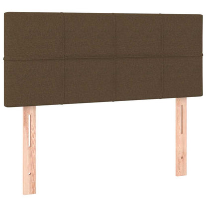 Boxspringbett mit Matratze & LED Dunkelbraun 120x190 cm Stoff