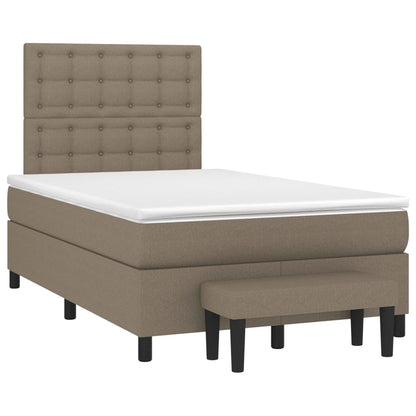 Boxspringbett mit Matratze Taupe 120x190 cm Stoff