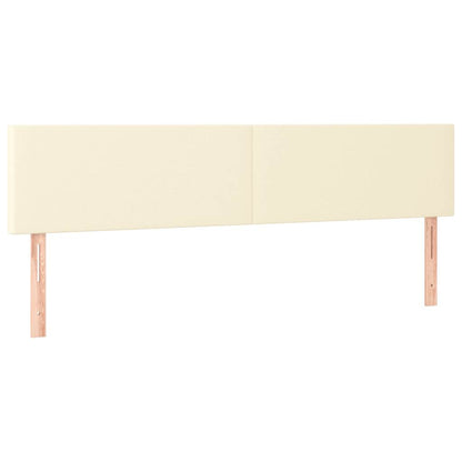 Bettgestell ohne Matratze Creme 120x190 cm Kunstleder