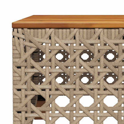 5-tlg. Garten-Sofagarnitur mit Kissen Beige Poly Rattan