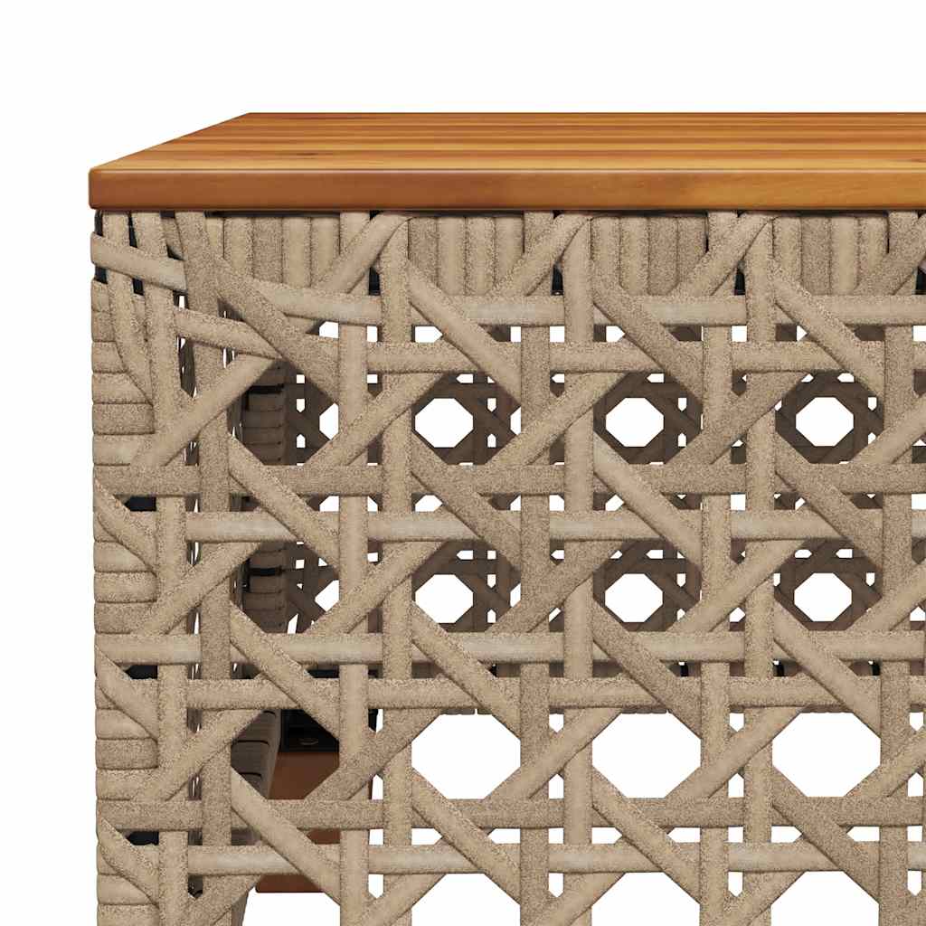 6-tlg. Garten-Sofagarnitur mit Kissen Beige Poly Rattan