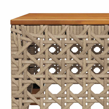 11-tlg. Garten-Sofagarnitur mit Kissen Beige Poly Rattan