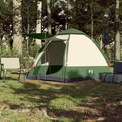 Campingzelt 4 Personen Grün Quick Release