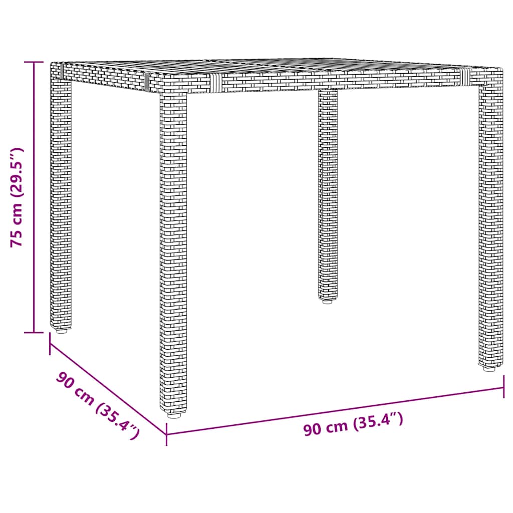 5-tlg. Garten-Bistro-Set mit Kissen Schwarz Poly Rattan