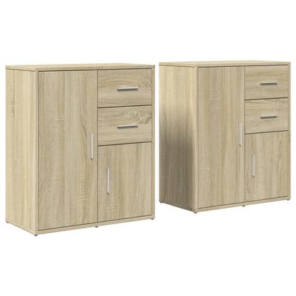 Sideboards 2 Stk. Sonoma-Eiche 60x31x70 cm Holzwerkstoff