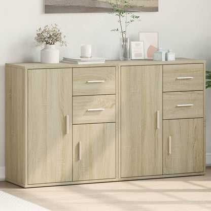 Sideboards 2 Stk. Sonoma-Eiche 60x31x70 cm Holzwerkstoff