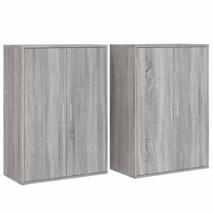 Sideboards 2 Stk. Grau Sonoma 60x31x84 cm Holzwerkstoff